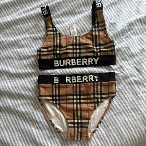 Burberry Kids Plaid Bikini